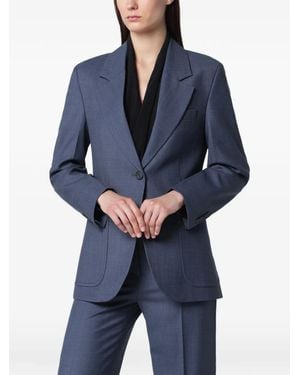 Victoria Beckham Katherine Single-Breasted Jacket - Blue
