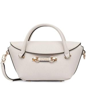 Guess Logo-Plaque Tote Bag - Natural