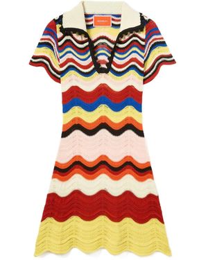La DoubleJ Chevron Mini Dress - Red
