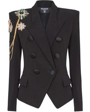 Balmain Doppelreihiger Blazer - Schwarz