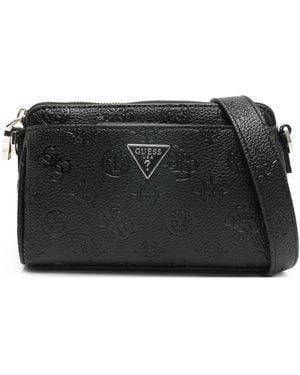 Guess Mini Cresidia Ii Logo-Embossed Detachable-Strap Shoulder Bag - Black