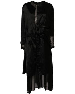 Junya Watanabe Wrap Around Belted Dress - Black