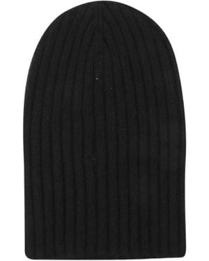 Aragona Ribbed-Knit Cashmere Beanie Hat - Black