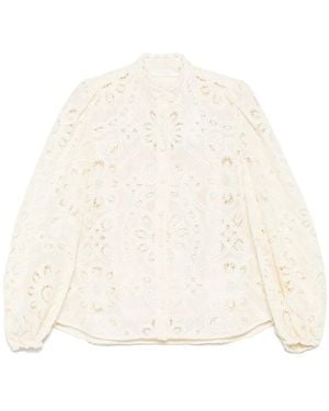 Zimmermann Cotton Rhiannon Embroidered Blouse - White