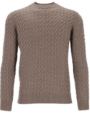 Al Duca d'Aosta Cable-Knit Crew-Neck Jumper - Brown