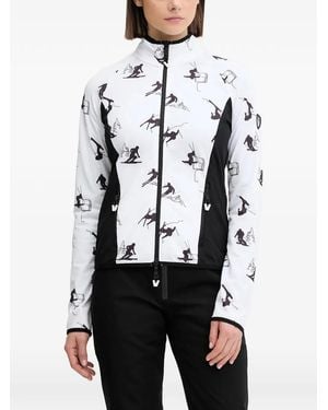 EA7 Zip-up graphic-print jacket - Blanco
