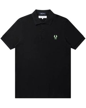 Comme des Garçons X Fred Perry Logo-Embroidered Polo Shirt - Black