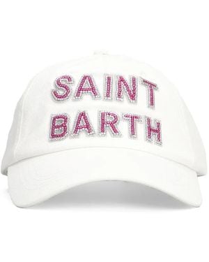 MC2 Saint Barth Crystal-Embellished Baseball Cap - White