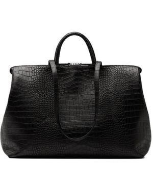 Marsèll Crocodile-Effect Tote Bag - Black