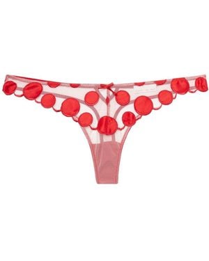 Fleur du Mal Polka-Dot Briefs - Red