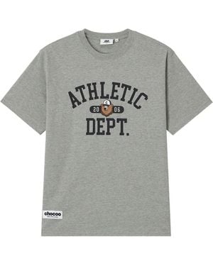 Chocoolate Graphic-Print Crew-Neck T-Shirt - Grey