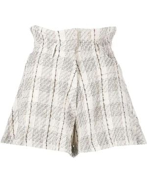 IRO Vanko Paperbag-Waist Shorts - White