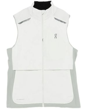 On Shoes Reflective Panelled Gilet - White