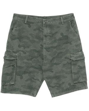 Daily Paper Camouflage Cargo Shorts - Green