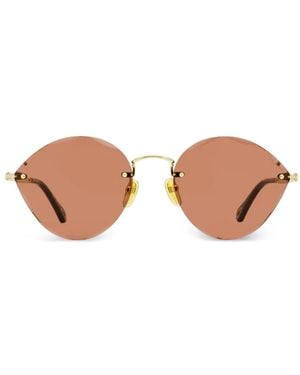 Chloé Geometric-Frame Rimless Sunglasses - Pink