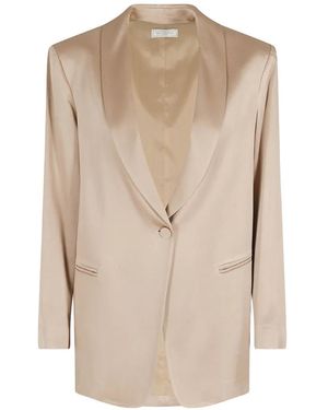 Antonelli Satin-Finish Shawl-Lapel Jacket - Natural