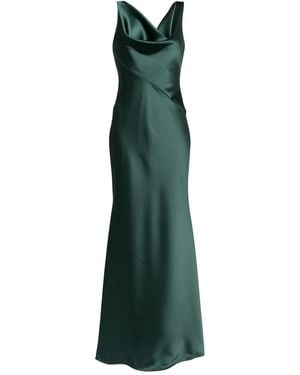 Amsale バイアスカット カウルネックドレス - グリーン