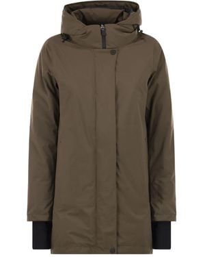 Herno Hooded-Neck Padded Jacket - Green