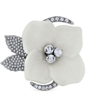 Oscar de la Renta Pearl Blossom Flower-Shaped Hair Clip - White