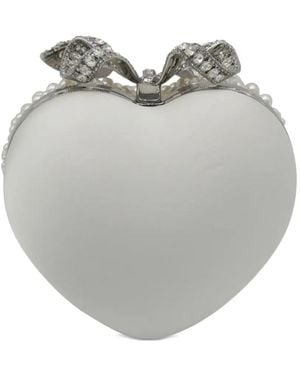 Self-Portrait Bolso de mano Pearl Heart - Gris