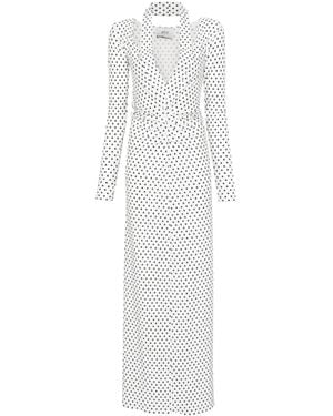 Atu Body Couture Polka Dot Maxi Dress - White
