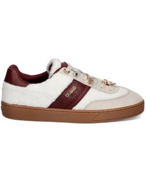 Guess Naoki Faux Fur Sneakers - Brown