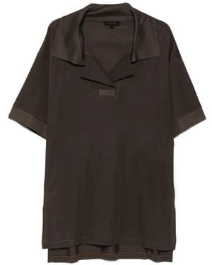 Lacoste Camp-Collar Silk Mini Dress - Black