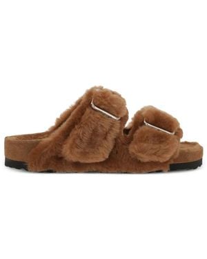 Birkenstock Arizona Shearling Sandals - Brown