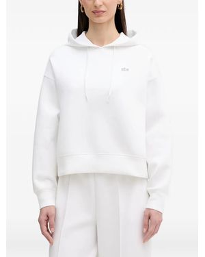 Lacoste Drawstring Hoodie - White