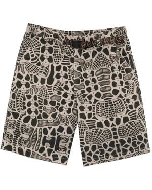 Brain Dead Shorts Skull Climber - Bianco