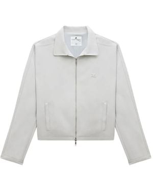 Courreges Chaqueta bómber de sarga con cremallera - Blanco