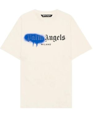 Palm Angels Spray City Milan Dripping Logo T-Shirt - White