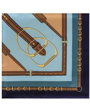 Gucci Fular estampado - Azul