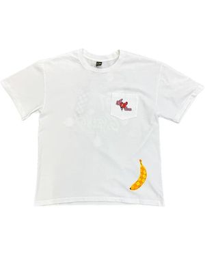 ANTI PROMO Graphic-Print Chest-Pocket T-Shirt - White