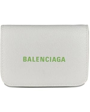 Balenciaga Mini Logo-Print Wallet - Grey
