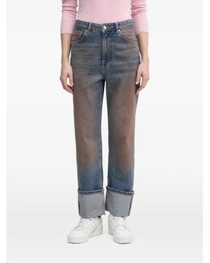 Sisley Faded Turn-Up Jeans - Blue