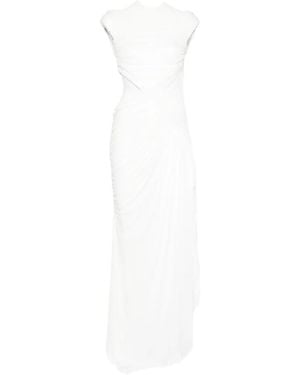 Christopher Esber Theia Ruched Cutout Dress - White