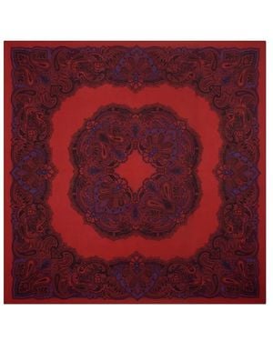 Bompard Paisley-Print Square Scarf - Red