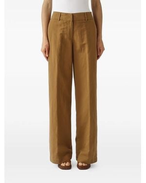 PT Torino Wide-Leg Tailored Pants - Natural