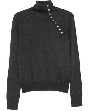 Isabel Marant Jersey Jovienne Con Botones Y Cuello Alto - Negro