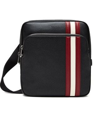 Bally Ribbon-Detail Leather Messenger Bag - Black