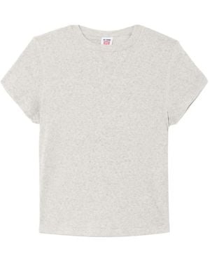 RE/DONE Pointelle Short-Sleeve Tee - White