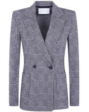 Harris Wharf London Double-Breasted Blazer - Blue