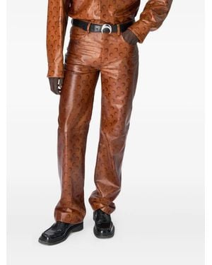 Marine Serre Moon Trousers - Brown
