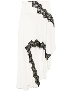 Christopher Esber Jupe Asymétrique Verner En Dentelle - Blanc