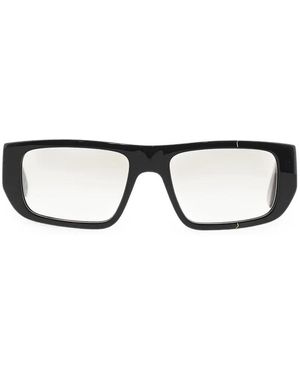 Facehide Broken Vision Rectangle-Frame Sunglasses - Black