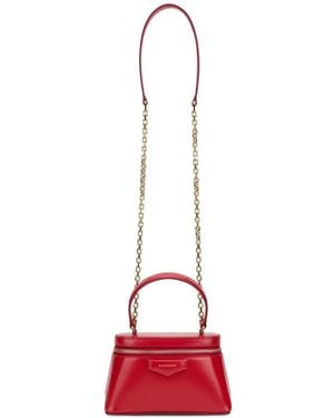 Givenchy Antigona Kosmetiktasche Aus Box-Leder Mit Kette - Rot