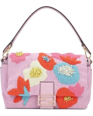 Fendi Mamma Baguette Shoulder Bag - Red