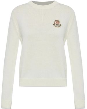 Moncler Jumper With Logo - White