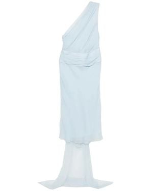N°21 One-Shoulder Draped Midi Dress - White
